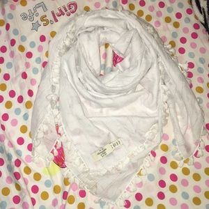 A&F white scarf